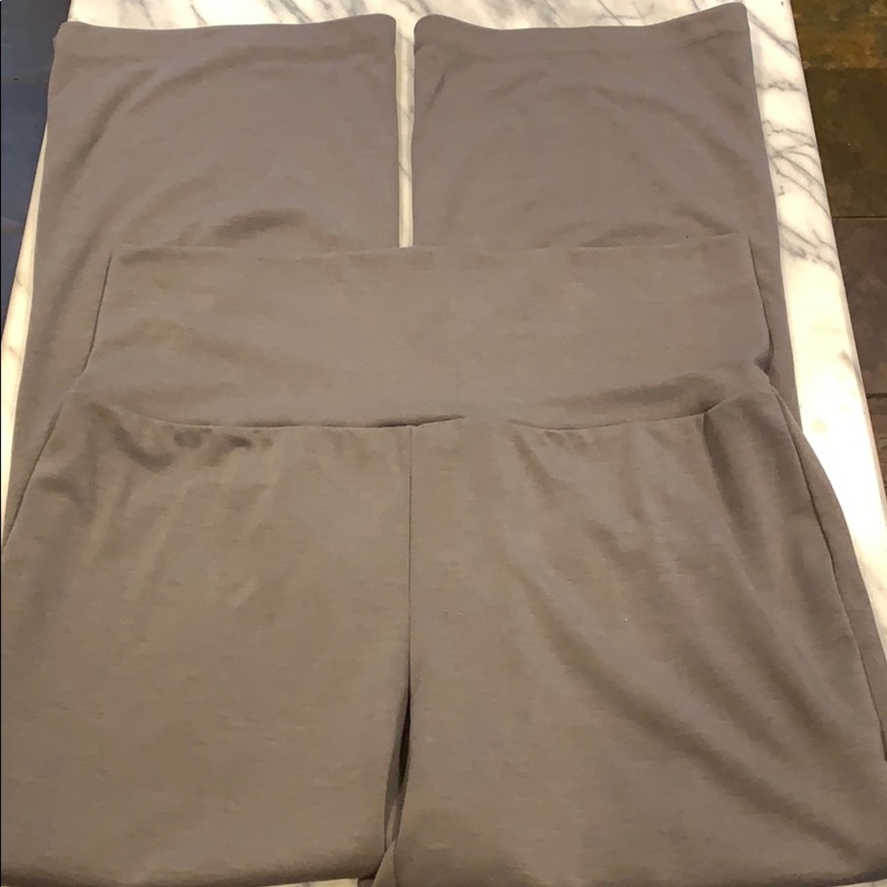 New Roam Gray Wide Leg High Waist Leggings Size XL